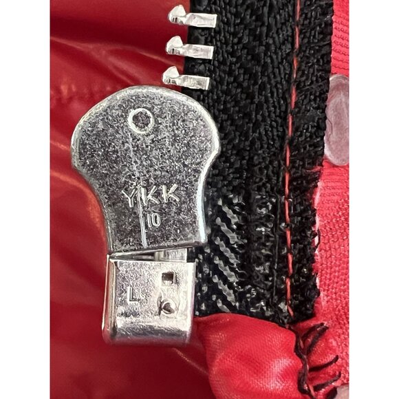 VTG Swingster Puffer Style Coat Red Sz L Made USA  RJ CORMAN Railroad Patch - Picture 13 of 16